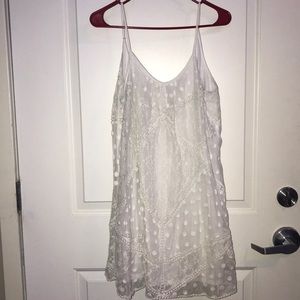 White spaghetti strapped dress